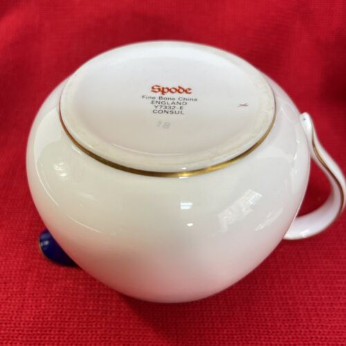 Spode Consul Kobalt Zuckermilchkännchen Set Knochen China England 22 kt Gold - Bild 7 von 13