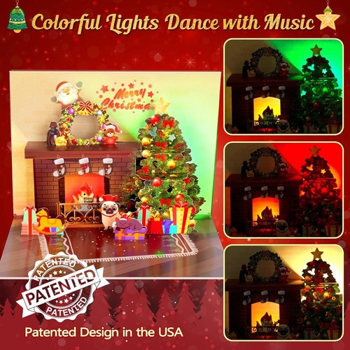 Christmas Card Pop Up with Light and Music 3D Santa Fireplace Greeting Card - Picture 4 of 6