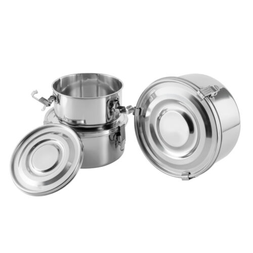 3x Stainless Steel Food Storage Containers Original Leak-Proof For Camping Trips - Picture 4 of 16
