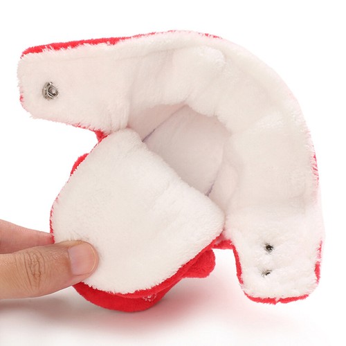 Baby Cozy Fleece Booties Red Christmas Reindeer Newborn Shoes Toddler Footwear - Bild 4 von 10