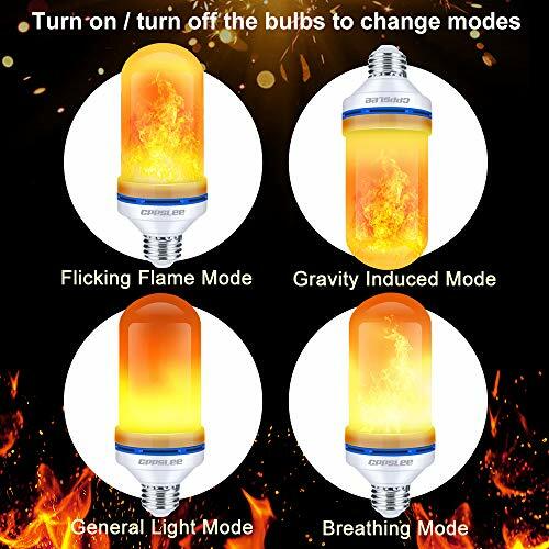 LED Flame Effect Light Bulb 4 Modes WITH Upside Down Effect E26 Base - Bild 4 von 11
