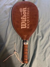 Wilson Conqueror Racquetball Racket Vintage Blue Retro Good Condition W/ Cover