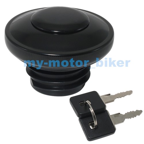 Tank Gas Caps Keys Black for Harley HERITAGE SOFTAIL CLASSIC FLSTC 1BJY 2000-06 - Picture 7 of 9