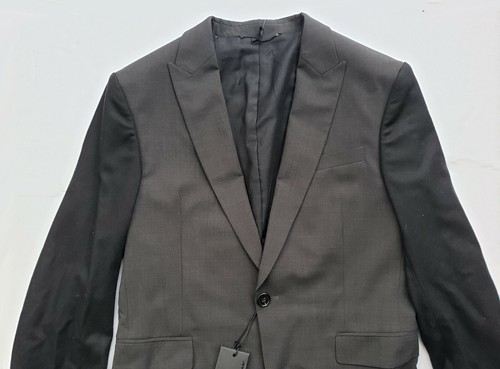 $700 Designer DIESEL BLACK GOLD Men's JEIGHT Contrast Sleeve Coat Jacket 50IT - Picture 8 of 10