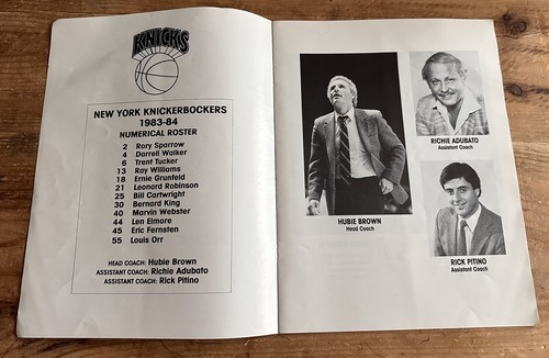 1983-84 NEW YORK KNICKS Player Photo Album NBA Program Pullout Rare - Picture 3 of 8