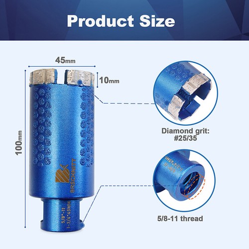 5/8 Diamond Core Drill Bit for Concrete Marble Granite 6-102mm Hole Saw Cutter - Afbeelding 21 van 25
