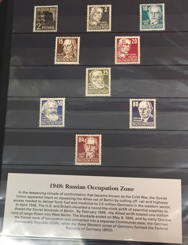 EMISSIONI POSTALI IN PERFETTE CONDIZIONI OCCUPAZIONE RUSSA DELLA GERMANIA 1945-1948 SET FANTASTICO!! - Foto 11 di 12