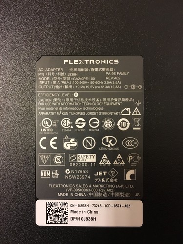 NEW Genuine OEM Flextronics AC/DC Adapter 240W 19.5V 12.3A Charger GA240PE1-00 - Picture 2 of 3