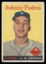 1958 TOPPS #120 JOHNNY PODRES LOS ANGELES DOGERS 