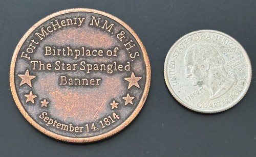Fort McHenry N.M. & H.S. Birthplace of Star Spangled Banner Coin - Picture 2 of 2