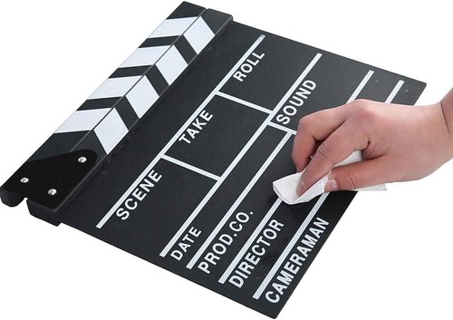 12x11 Hollywood Wooden Clapper Board with Erasable Pen - Event & Film Essential - Picture 4 of 7