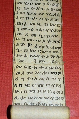 Antiguo pergamino cristiano copto etíope Ge'ez curativo, Etiopía, África - Imagen 7 de 11
