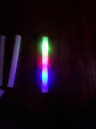 UP 25pc 15 In. LED RGB Foam Sticks Flashing Light Rave Party Glow in dark Cheer - Picture 3 of 14