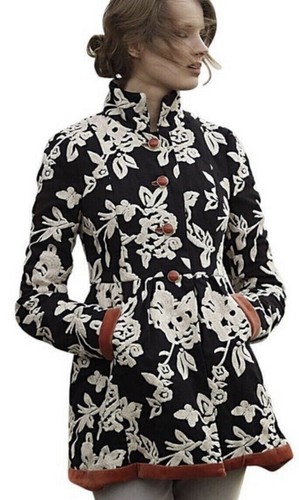 2 Abrigo Chaqueta Anthropologie Plenty by Tracy Reese Phlox y Coral Bordado - Imagen 1 de 13