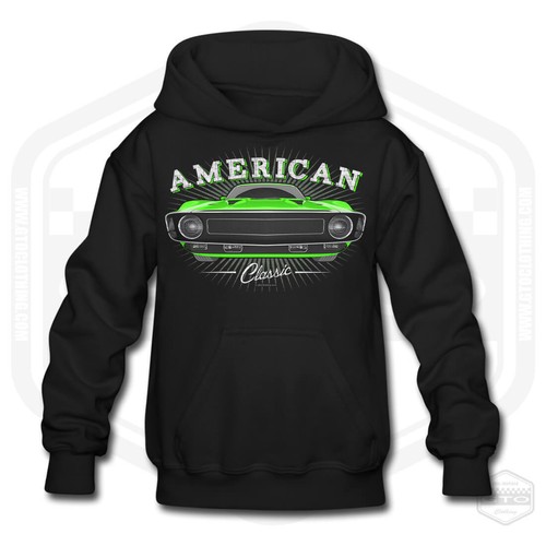 Children's 1969 Ford Mustang Shelby GT500 American Muscle Car Hoodie - Picture 2 of 18