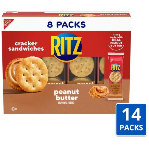 Convenient 112-Pack Peanut Butter Sandwich Crackers - Perfect On-the-Go Snack - Picture 4 of 20