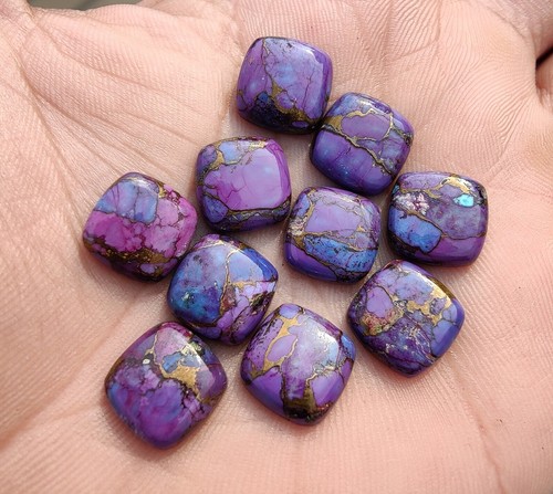 Cojín cabujón turquesa cobre púrpura 5x5 mm a 20x20 mm piedras preciosas sueltas IC155 - Imagen 2 de 5