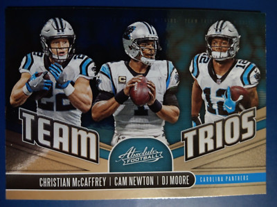 Christian McCaffrey 2019 Panini Absolute Football Team Trios #TT-CP Panthers