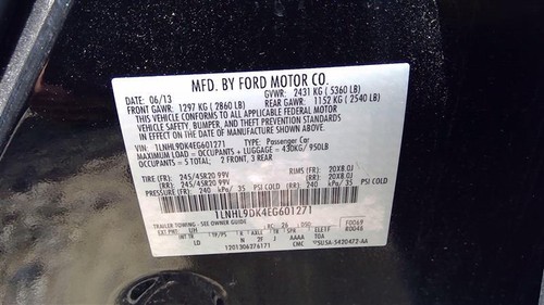 Ignition Switch Dash Switch Fits 13-19 MKT 709233 - Picture 8 of 9