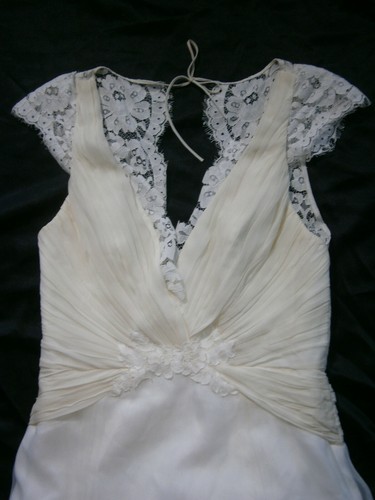 Blush JLM Couture Hayley Paige May Wedding Dress Lace Organza Silk 8 10 12 Ivory - Picture 12 of 12