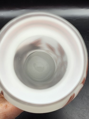 Cameo Matte Glass Spring Blush Pink Vase 9” - Picture 8 of 9