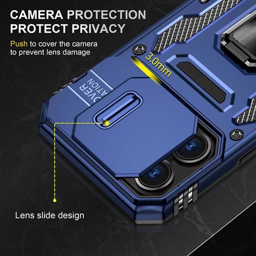 Hybrid Case Slide Camera Lens Shockproof With 360° Ring Holder For Iphone 15 14 - Picture 5 of 73