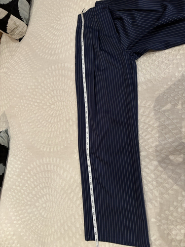 Commense NWT Blue Pinstripe High Rise Wide Leg Pants Size Small- Similar to US4 - Picture 11 of 12