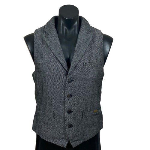 Scotch & Soda Wool Blend Waist Coat Men's L/G Grey Lapels & Pouchet Brand New - Picture 7 of 23