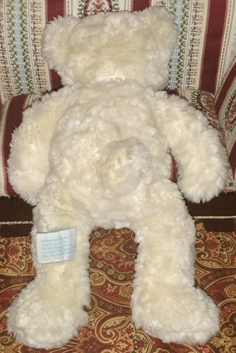 Flapdoodles Baby 13" Cream Beige Teddy Bear Plush Stuffed Lovey Toy w Ribbon (D) - Picture 3 of 5