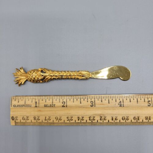 Set 6 spandiconcime ananas placcato oro 24K vintage collezione Janis in scatola - Foto 7 di 9