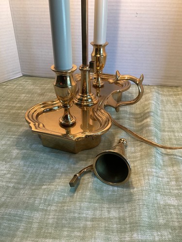 Sedgefield by Adams Brass Boullotte Lamp, Tole Shade 1989 Light - Picture 5 of 10