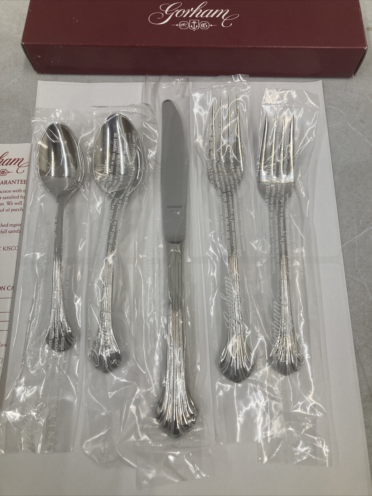 Gorham Stainless Quintette 5 Piece Place Setting 6035678 eBay