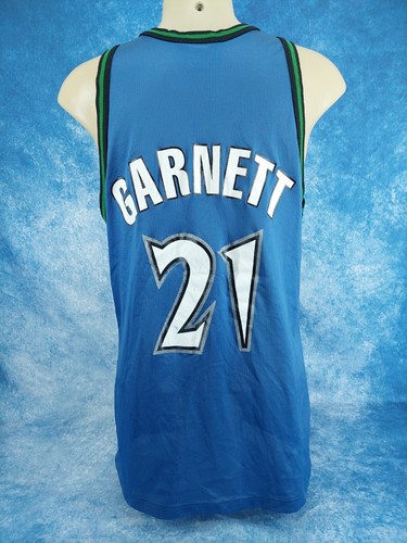 Vintage 90's Champion Basketball Jersey Minnesota Timberwolves Kevin Garnett #21 - Picture 2 of 15