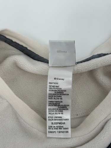 Disney Sweater Womens XL (16-18) Thumper Winter White Sleeping Sweatshirt 90s - Picture 10 of 15