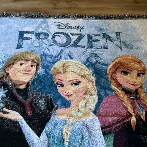 Disney Frozen Throw Coperta Elsa Anna Olaf Kristoff Arazzo Parete Bambini 45”x55” - Foto 3 di 12