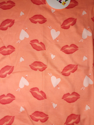 Abito Dot Smile bambina tg 5 6 arancione bacio labbra cuori flapper manica corta nuovo con etichette - Foto 3 di 3