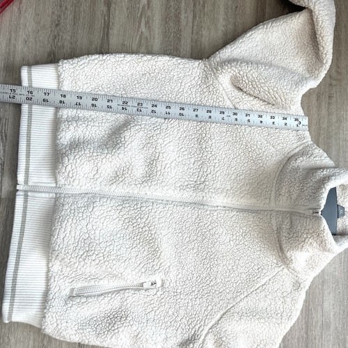 Athleta Womens Tugga Sherpa Full Zip Soft Cozy Cream White Jacket Size Small - Picture 11 of 11