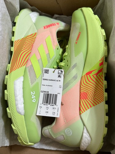 NEW Womens Adidas Terrex Agravic Trail Running Shoes Lime Green GZ9038 Size 7 - Picture 1 of 16