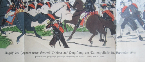 Orig. Incisione su legno Militaria Asiatica Giappone Guerra contro Cina Soldati 1894 circa - Foto 12 di 17