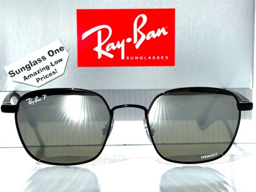 Occhiali da sole NUOVI RAY BAN neri POLARIZZATI argento specchio cromatura RB 3664-CH 002/5J - Foto 2 di 18