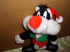 Looney Tunes 13" Sylvester the Cat Christmas Holiday 1997 Play By Play NWT