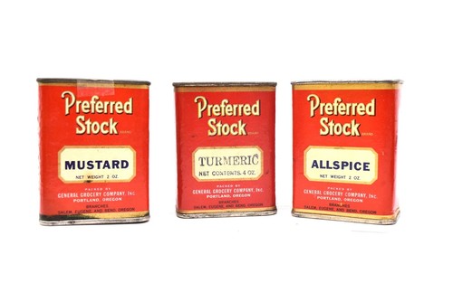 Vintage Spice Tins & Boxes Preferred Stock - (10 Piece Lot) - Picture 2 of 10
