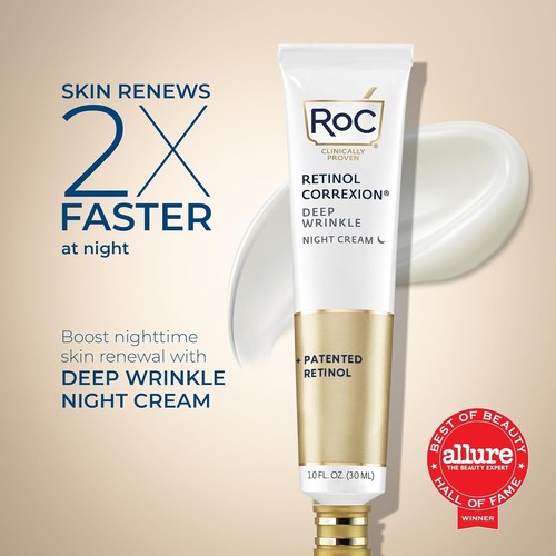 RoC Retinol Correxion Deep Wrinkle Night Cream 1.0 fl oz (30 ml) 2pack,2pack,H - Picture 3 of 7