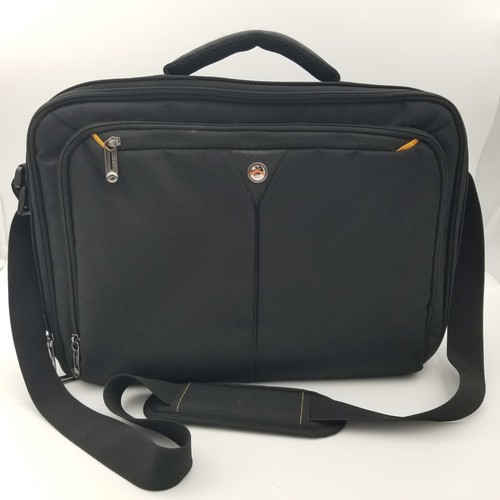 Alliant Black Laptop Messenger Bag with Shoulder Strap - Picture 1 of 4