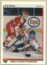 1990-91 Upper Deck NHL Hockey Card #469, PAT FALLOON RC, Canadian Junior Team
