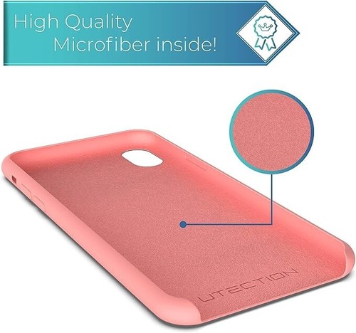 iPhone XR - Coque luiquid silicone UTECTION NOIR ou ROSE - Photo 5 sur 7