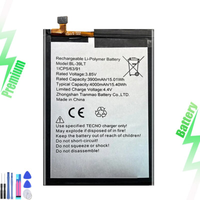 NEW BL-39LT Battery For TECNO BL-39LT Mobile Phone Rechargeable Batteries3900mAh