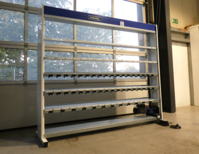 LESONAL elektrisches Farbmischregal 230 V | Länge 234 x Breite 51 x Höhe 196cm