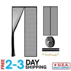 Self-Sealing Magnetic Door Screen 38x82 - Perfect for Pets and Kids, Black