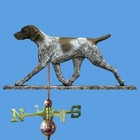 German Shorthair Pointer Hand Carved Hand Painted Basswood Weathervane